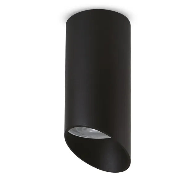 Fekete, kerek, alumínium felületszerelt GU10 spotlámpa 55×130 mm