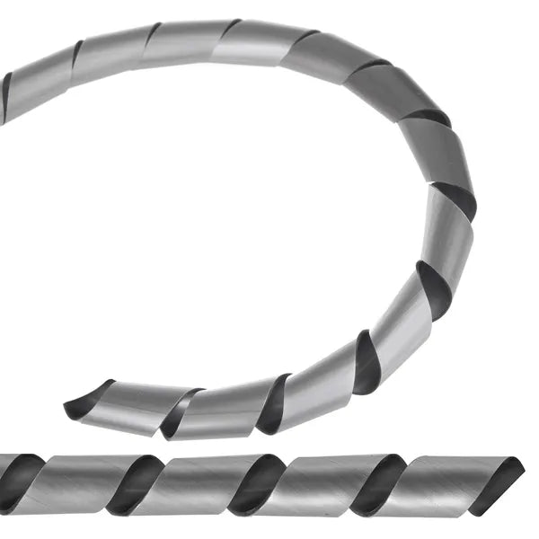 Maclean kábelrendező spirál, 3 m, 20,4–22 mm, ezüst szín