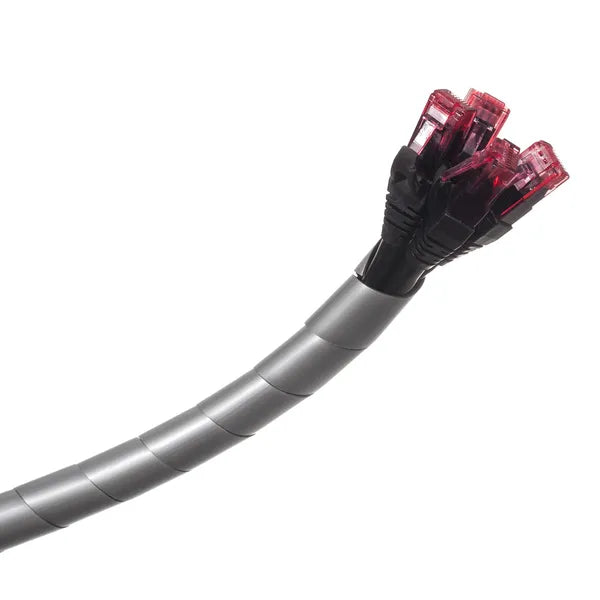 Maclean kábelrendező spirál, 3 m, 20,4–22 mm, ezüst szín