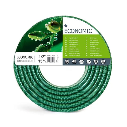 Cellfast Economic kerti tömlő 1/2″, 15 m, 3 rétegű, UV-álló
