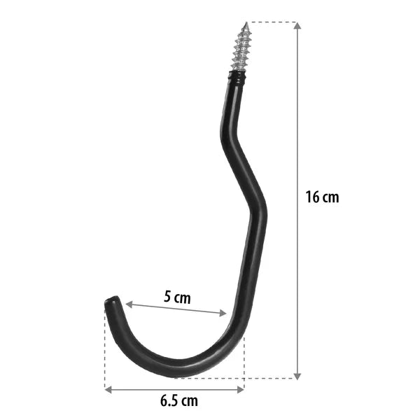 Maclean MC-485 2 db mennyezeti acél kampó kerékpárhoz, létrához, 10 kg