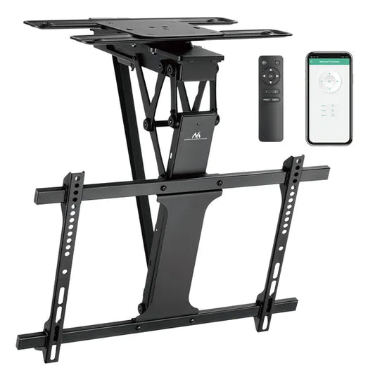 Elektromos mennyezeti TV konzol TUYA vezérléssel, VESA 600x400, 32–75", 35 kg