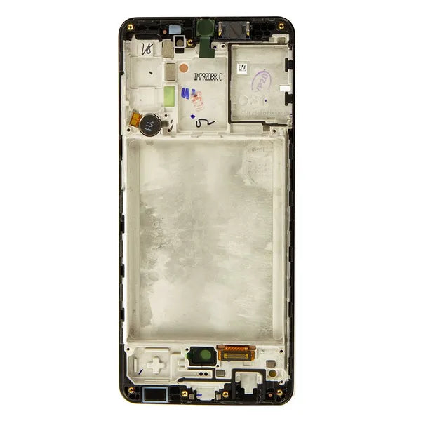 Samsung Galaxy A31 (A315F) AMOLED érintőképernyő modul, fekete, Service Pack