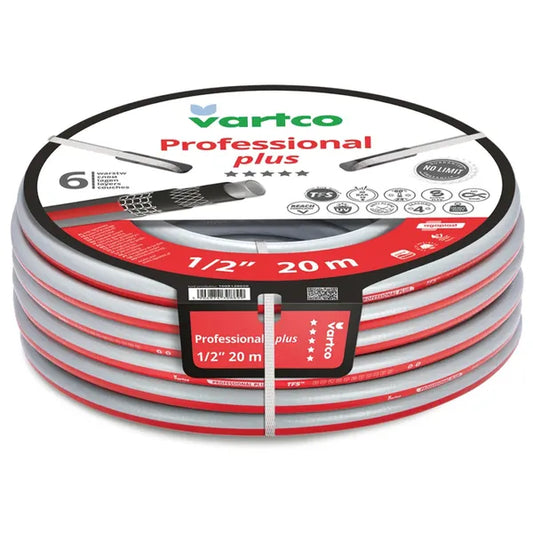 Vartco Professional Plus kerti locsolótömlő, 1/2″, 20 m, 6 rétegű, UV-álló