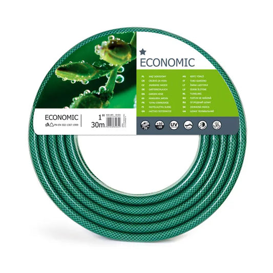 Kerti tömlő, 1″ 30 m, 3 rétegű, UV-álló, átlátszó zöld