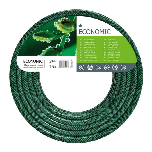 Cellfast Economic 3/4" (19 mm) kerti tömlő, 15 m, 3 réteg UV-álló