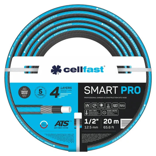 Cellfast Smart Pro ATS kerti tömlő 1/2″ 20 m, 4 rétegű anti-twist