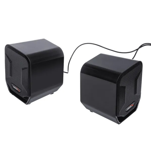 USB 6 W sztereó számítógép hangszóró, kék LED, 3,5 mm jack
