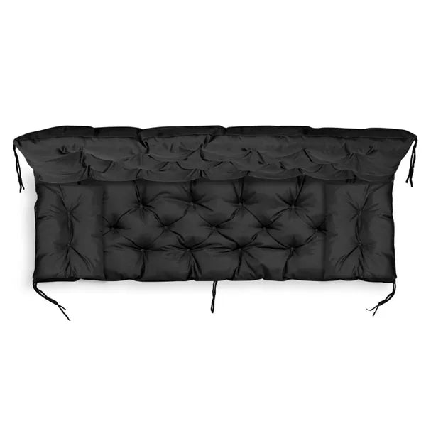 Fekete kerti párnakészlet 120x60x50cm + 2x42cm vízálló