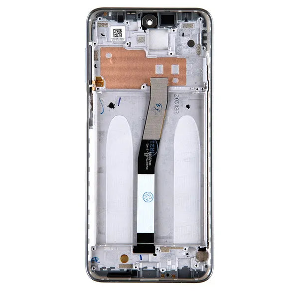 LCD + érintőpanel és előlap modul Xiaomi Redmi Note 9 Pro/9S/Pro Max fehér