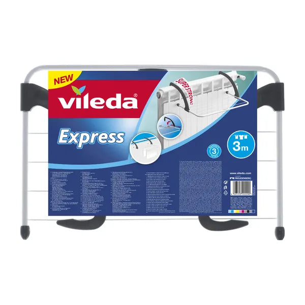 Vileda Express radiátorra és erkélykorlátra akasztható ruhaszárító, 3 m