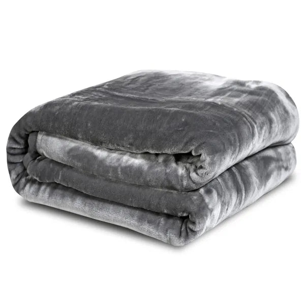Szürke antiallergén pléd 160×200 cm, vastag 570 g/m² poliészter