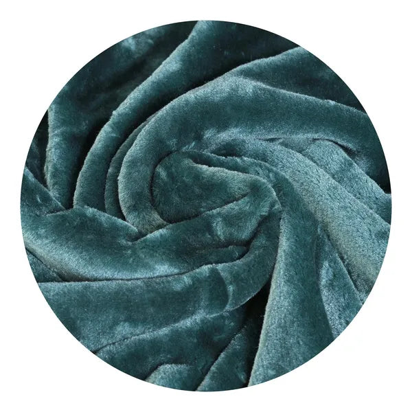 Puha zöld pléd 160x200 cm, antiallergén poliészter, 570 g/m²