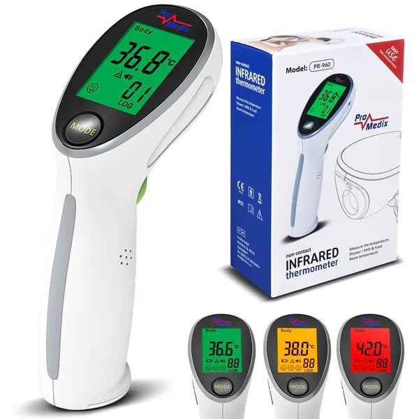 Promedix PR-960 érintésmentes infravörös lázmérő, 0–100 °C, 1 s