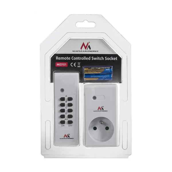 Távirányítós, programozható aljzat 230V/3600W, 30 m – Maclean MCE151