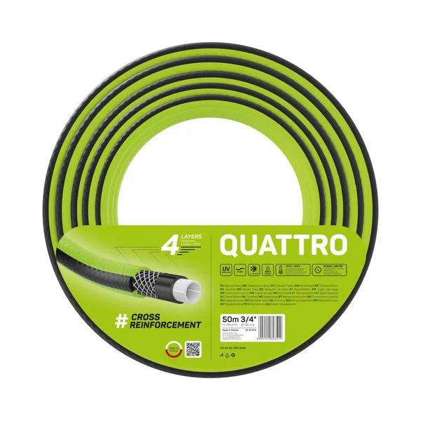 Quattro kerti tömlő 3/4 50m - 4 réteg, uv és algaálló