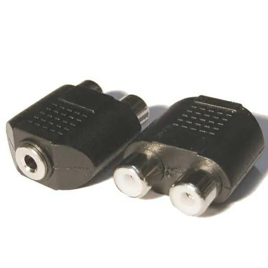 3,5 mm jack anya – 2× RCA anya hangátalakító adapter