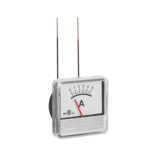 Analóg ampermérő 0–5 A DC, négyzetes WP05, paneles 47×47 mm