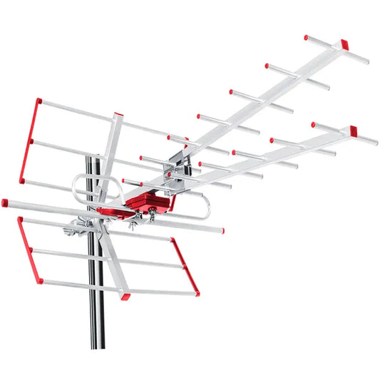 Kültéri DVB-T2 HEVC antenna LTE szűrővel, VHF/UHF, 100 dBµV