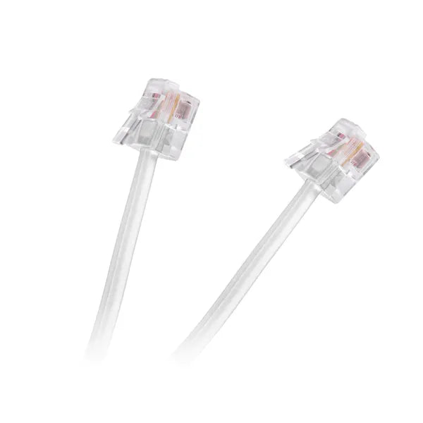 Telefonkábel RJ11-RJ11, 5 m, fehér, kétoldali dugó