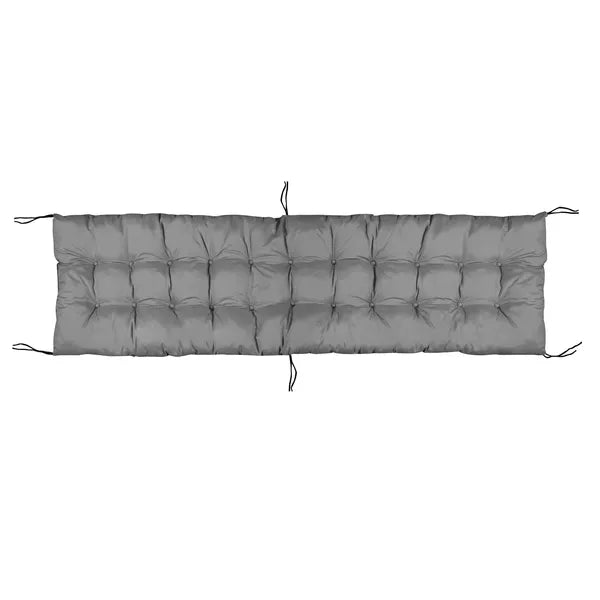 Világosszürke mikroszálas napozóágy párna 165x50 cm, 10 cm vastag