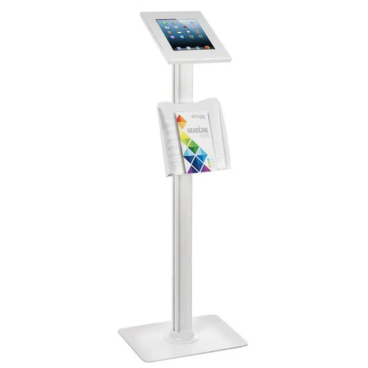 Zárható, padlóra szerelhető tabletállvány 9.7–10.5” iPad és 10.1” Galaxy