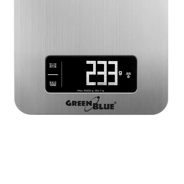 Digitális konyhai mérleg időzítővel, rozsdamentes, 5 kg/1 g