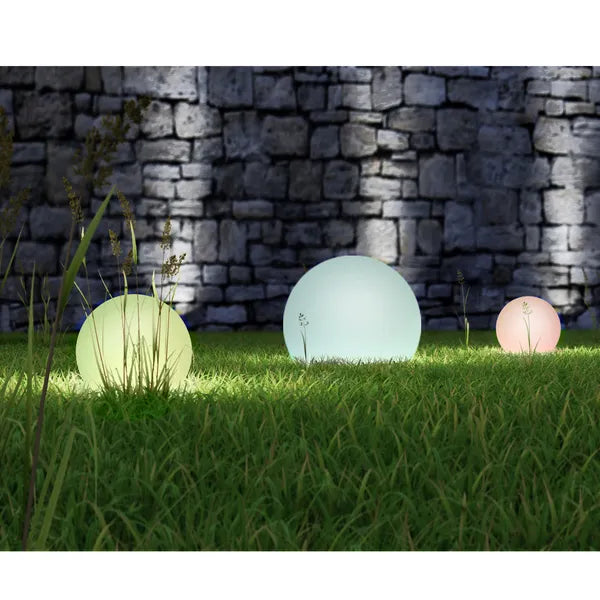GreenBlue napelemes kerti gömb lámpa, 25×25×58 cm, RGB LED, IP44, 6–8 óra