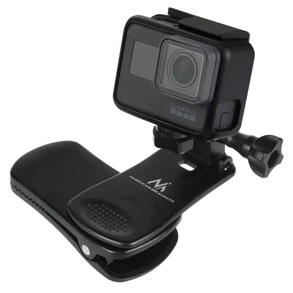 Univerzális 360° csíptetős kamera rögzítő, GoPro/Xiaomi/SJCam, 40 mm, fekete
