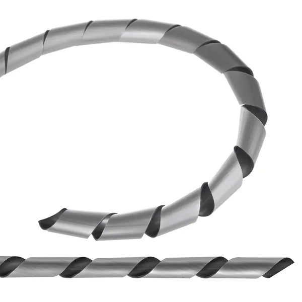 Spirál kábelrendező burkolat, 3 m, 5–6 mm, ezüst