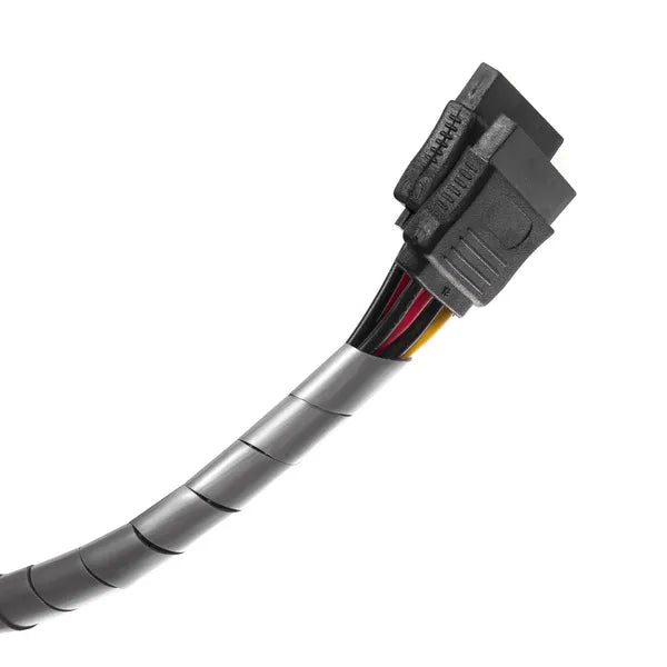 Spirál kábelrendező burkolat, 3 m, 5–6 mm, ezüst