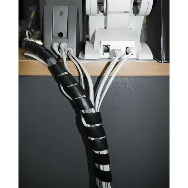 Spirál kábelrendező burkolat, 3 m, 5–6 mm, ezüst
