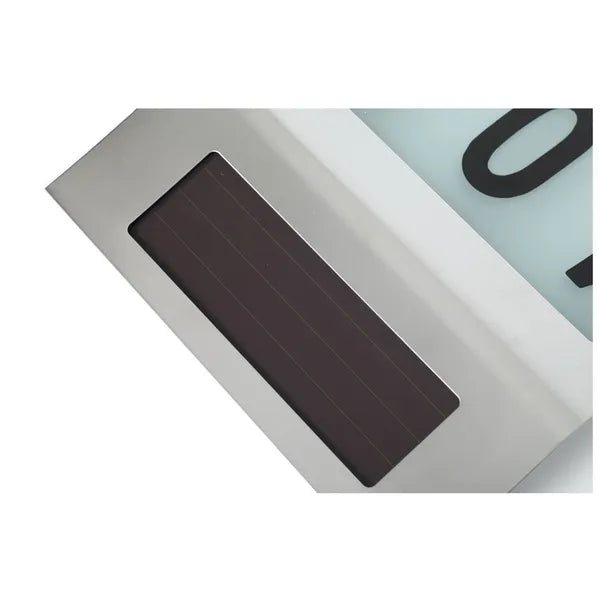 Napelemes LED házszámtábla rozsdamentes acél, 600 mAh akkumulátor