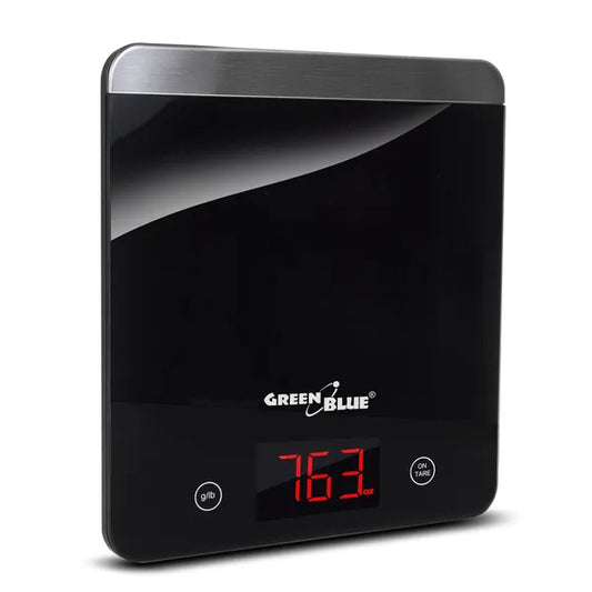 Digitális konyhai mérleg LED kijelzővel, fekete, 1 g–5 kg