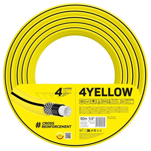 4yellow kerti tömlő 50m, uv és algaálló, 20 bar