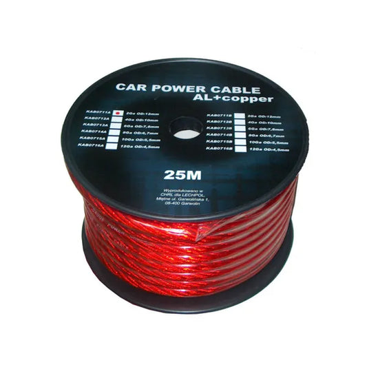 Piros 2GA (12 mm) teljesítménykábel – 1 m