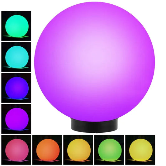 Szolár kerti állólámpa gömb 30 cm RGB LED IP44, akkumulátoros