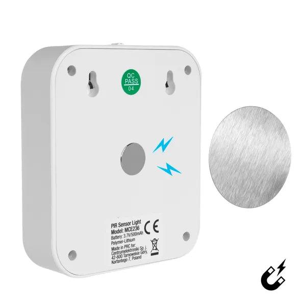 LED lépcsővilágítás mozgás- és fényérzékelővel, 4000K, USB-tölthető