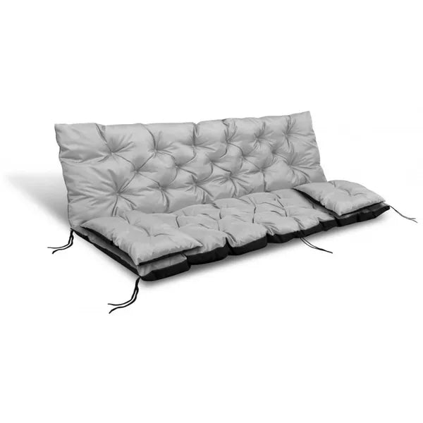 Vízlepergető kerti párna szett 150×60×50 cm + 2 db 42×42 cm, világosszürke