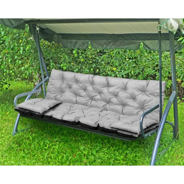 Vízlepergető kerti párna szett 150×60×50 cm + 2 db 42×42 cm, világosszürke