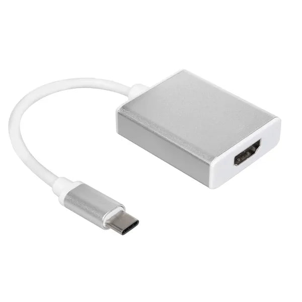 USB-C–HDMI adapter 4K@30Hz, fém ház, plug & play