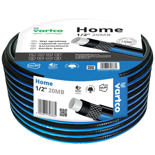 Vartco Home 1/2'' 20 m 4 rétegű UV-álló kerti locsolótömlő