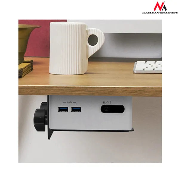 Univerzális mini PC tartó, VESA 50–100, 5 kg teherbírás, fekete