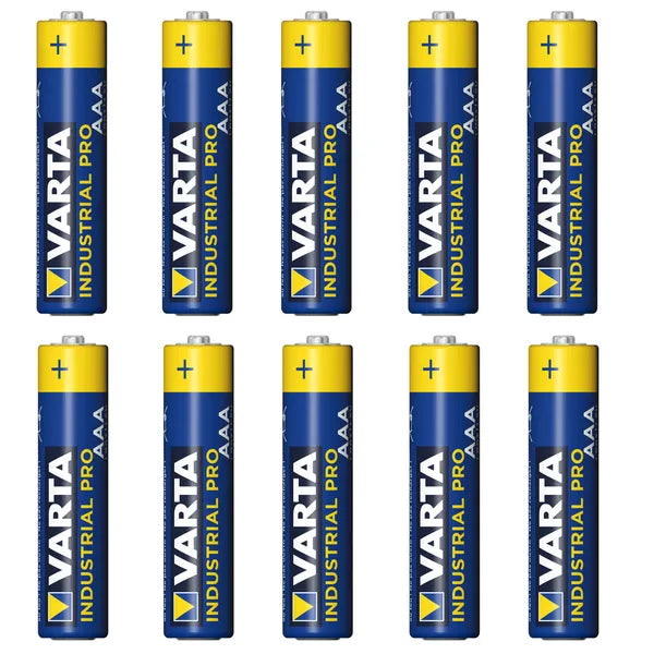 Varta Industrial AAA LR03 alkáli elemek, 10 db, 1,5 V