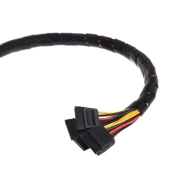 Fekete spirál kábelrendező 3 m (8,7–10 mm átmérő)