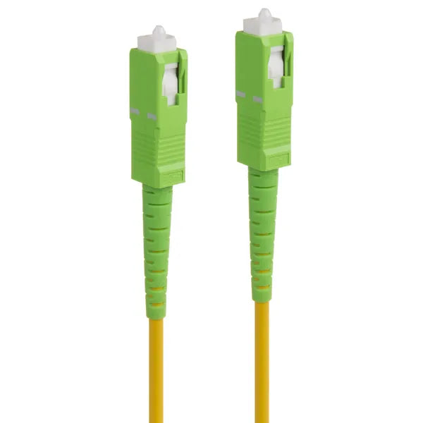 Száloptikai patchcord SC/APC–SC/APC, 5 m, single-mode G657A2, sárga