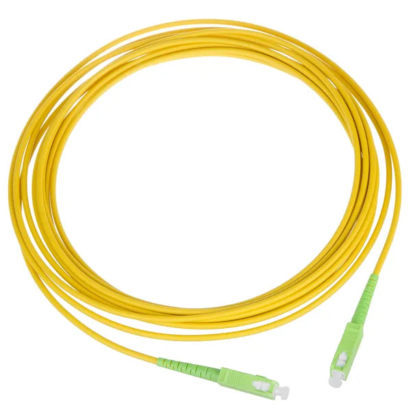 Száloptikai patchcord SC/APC–SC/APC, 5 m, single-mode G657A2, sárga