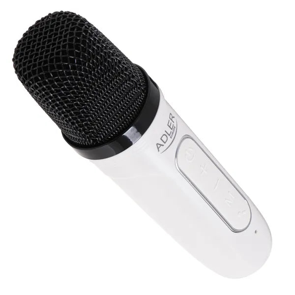 Adler AD 1199 W fehér karaoke hangszóró mikrofonnal, Bluetooth 5.1, 8 óra
