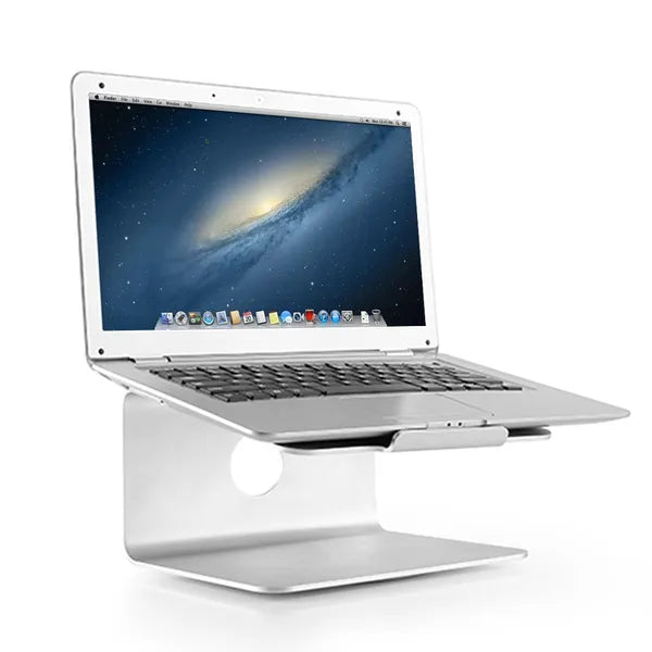 Alumínium laptop állvány kábelrendezővel, ezüst, 24×23,5×13,5 cm