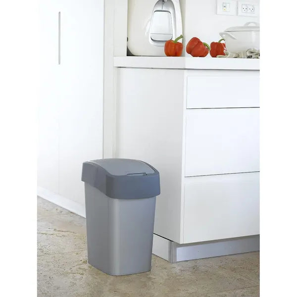 Curver flip bin 25l ezüst szemetes